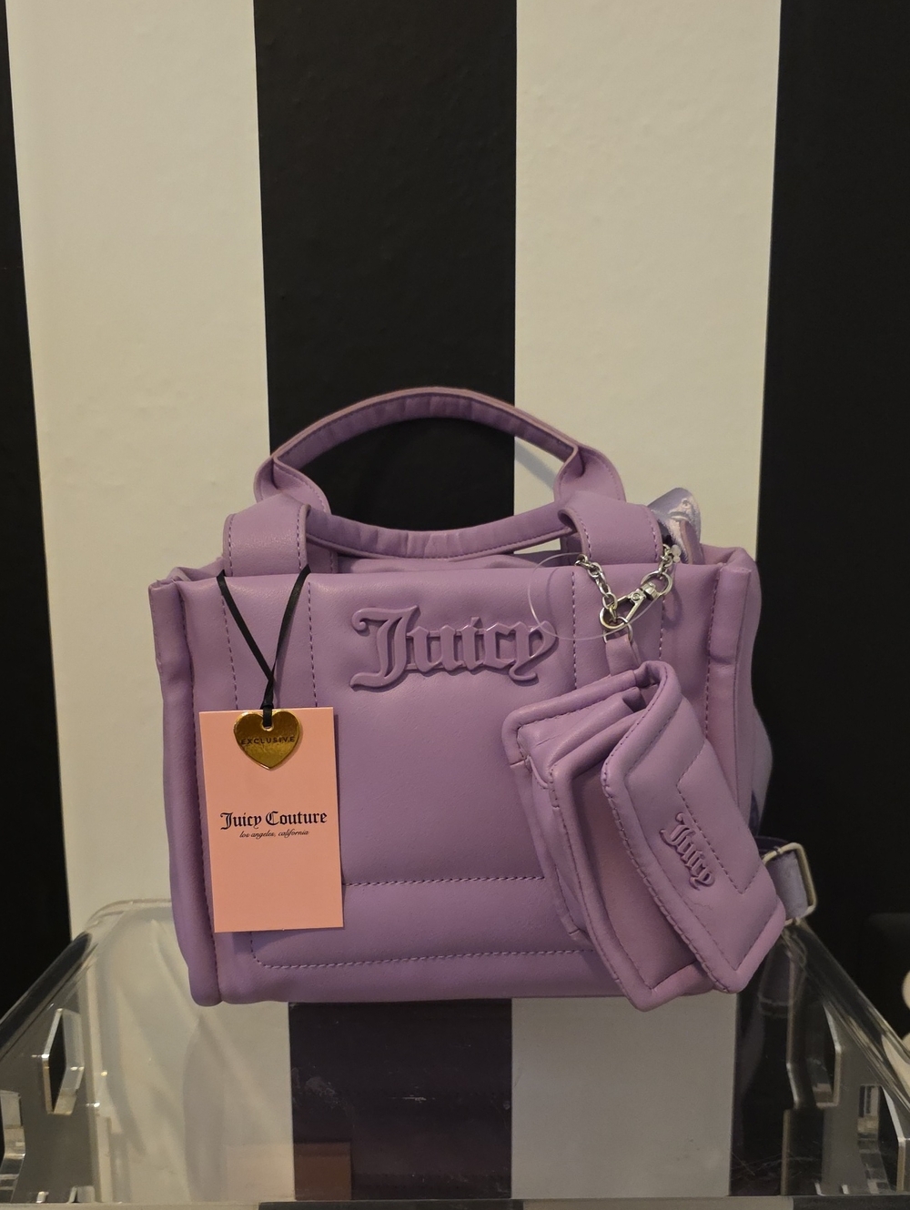 Juicy Couture Lavender Mini Tote with Pouch